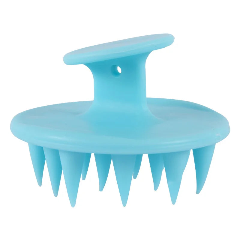 Silicone Shampoo Brush Hair Scalp Massager, Long & Stiff Spikes for Long, Curly, Thick Hair, Head Scrubber Scalp Exfoliator Zpaxo Green
