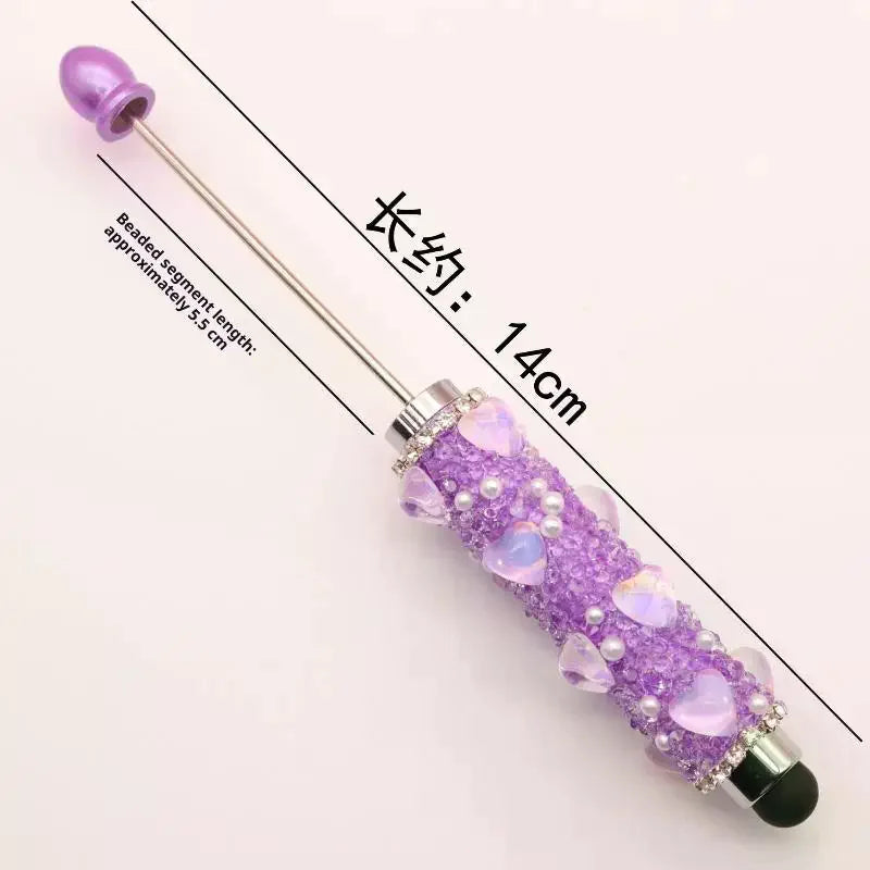 Creative Bead Ballpoint Pen Capacitive Touch Writing Multifunctional Ballpoint Pens Office Study Supplies Touch Screen Pen Gift Zpaxo