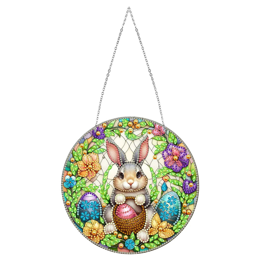 Sun Catcher Diamond Painting Hanging Pendant Butterfly Rhinestone Art Window Pendants Dragonfly Moose for Garden Window Decor Zpaxo KJ0102