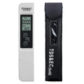 TDS EC Meter Digital Water Tester Range 0-9990 Purity Temperature Zpaxo white with case