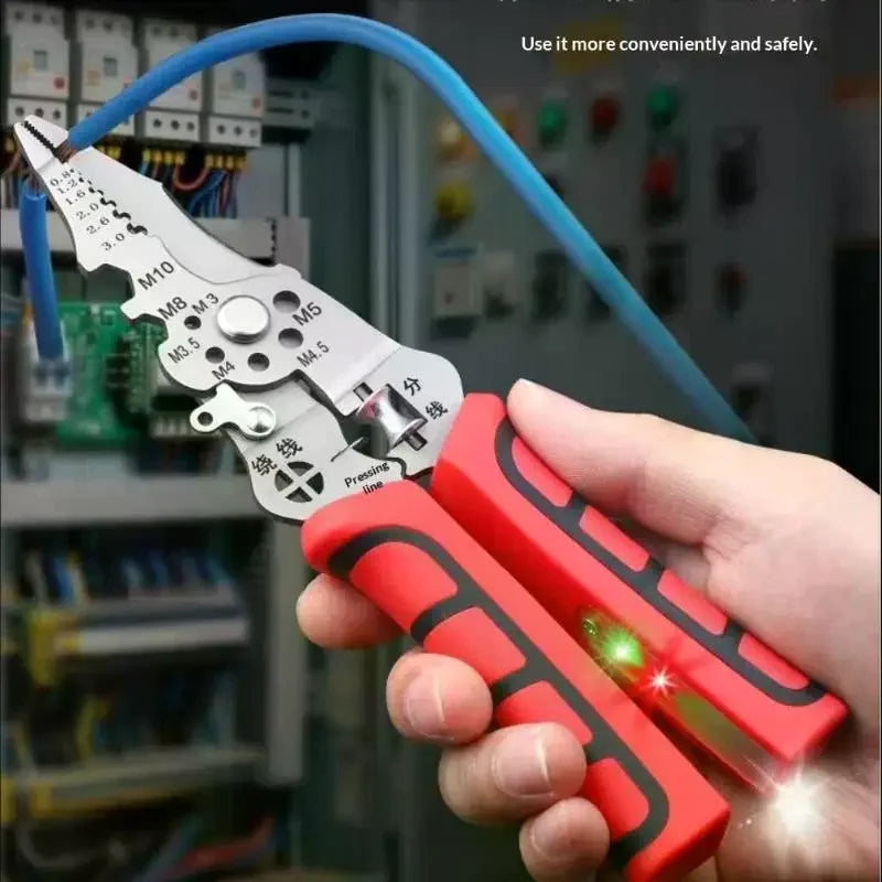 Foldable Cable Cutter Crimper Tool 1 Wire Stripper Electrical Test Zpaxo