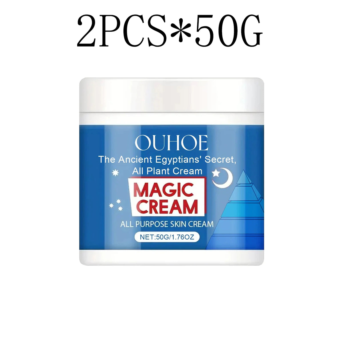 OUHOE Magic Facial Cream Fade Fine Lines Lifting Firming Improve Rough Skin Moisturizing Nourishing Shrink Pores Skin Care 50g Zpaxo 50g X 2PCS