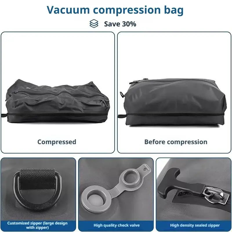 Vacuum Compression Travel Bag with Pump – Waterproof 16L Vacuum Compression Bag Zpaxo
