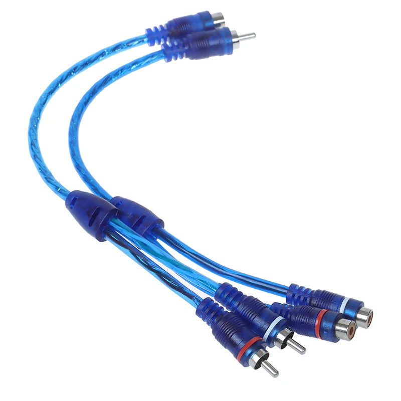 Car MP3 Audio RCA Y Splitter Cable Adapter Cord Converter for Car AUX Amplifier Zpaxo