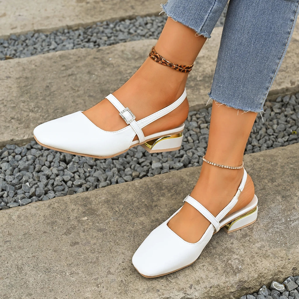 2025 Women Sandals Shallow Mouth Ladies Comfortable Mary Jane Shoes Zpaxo
