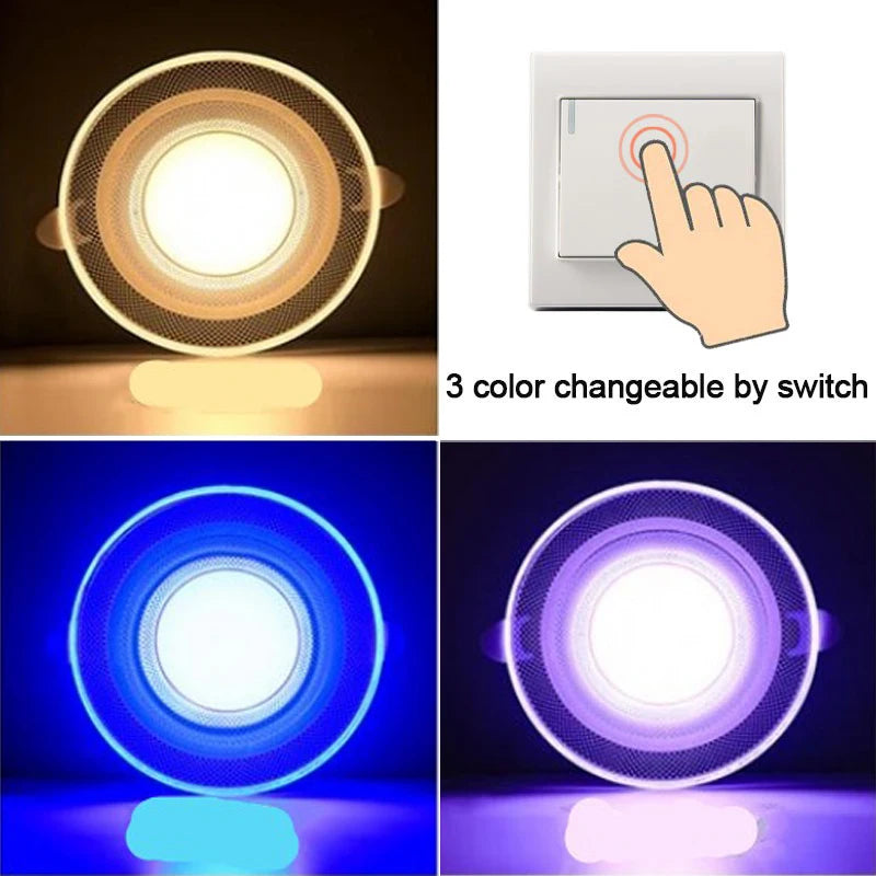5W 3-Color LED Downlight Round Ceiling Spotlight | POCKETMAN
