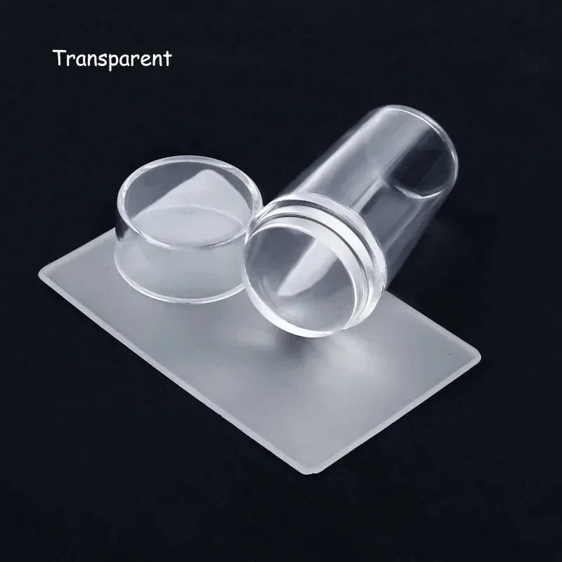 Nail Stamping Jelly Silicone Printing Polish French Tip Stamp Zpaxo Transparent