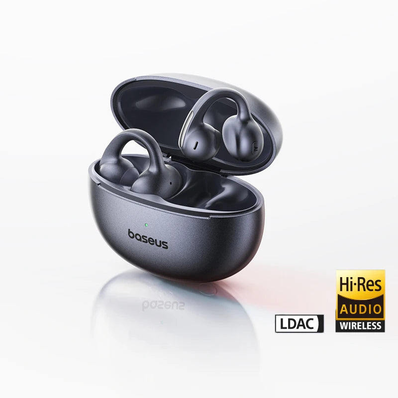 Baseus MC1 Ear Clip Wireless Earphones Bluetooth 6 0 Hi-res Ultra Zpaxo Cosmic Black