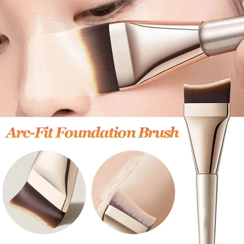1 Ultra-thin One-line Foundation Brush Crescent-shaped Paint-free