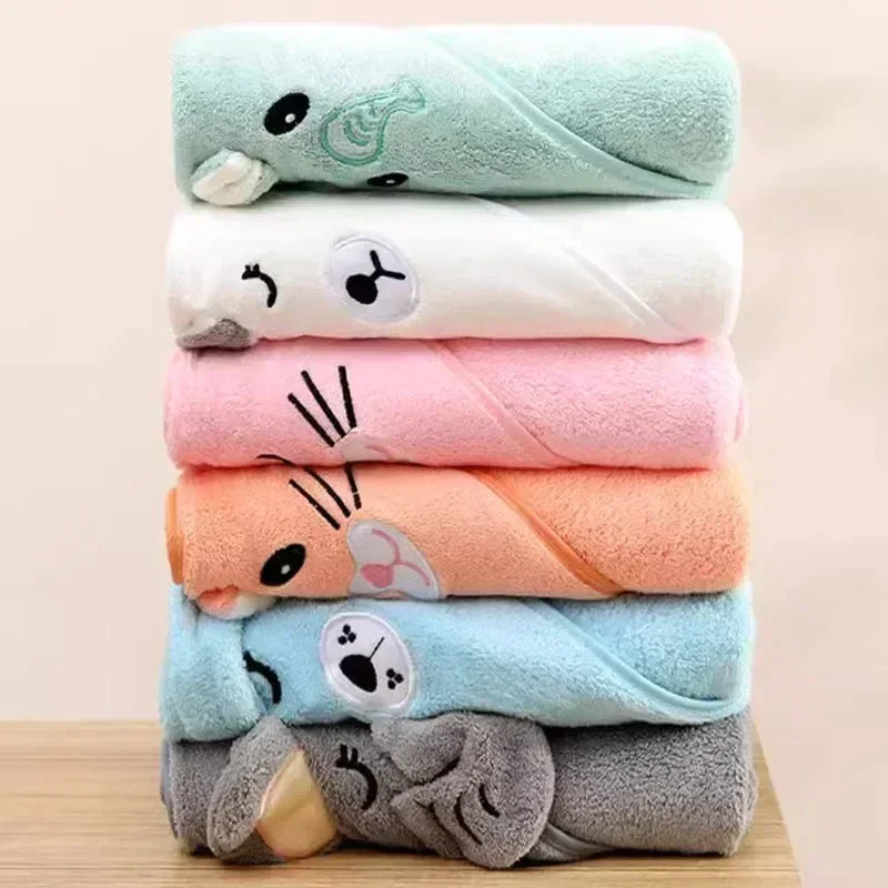 Soft Hooded Baby Bath Towel – Newborn Swaddle Wrap Blanket Hooded Baby Towel Zpaxo