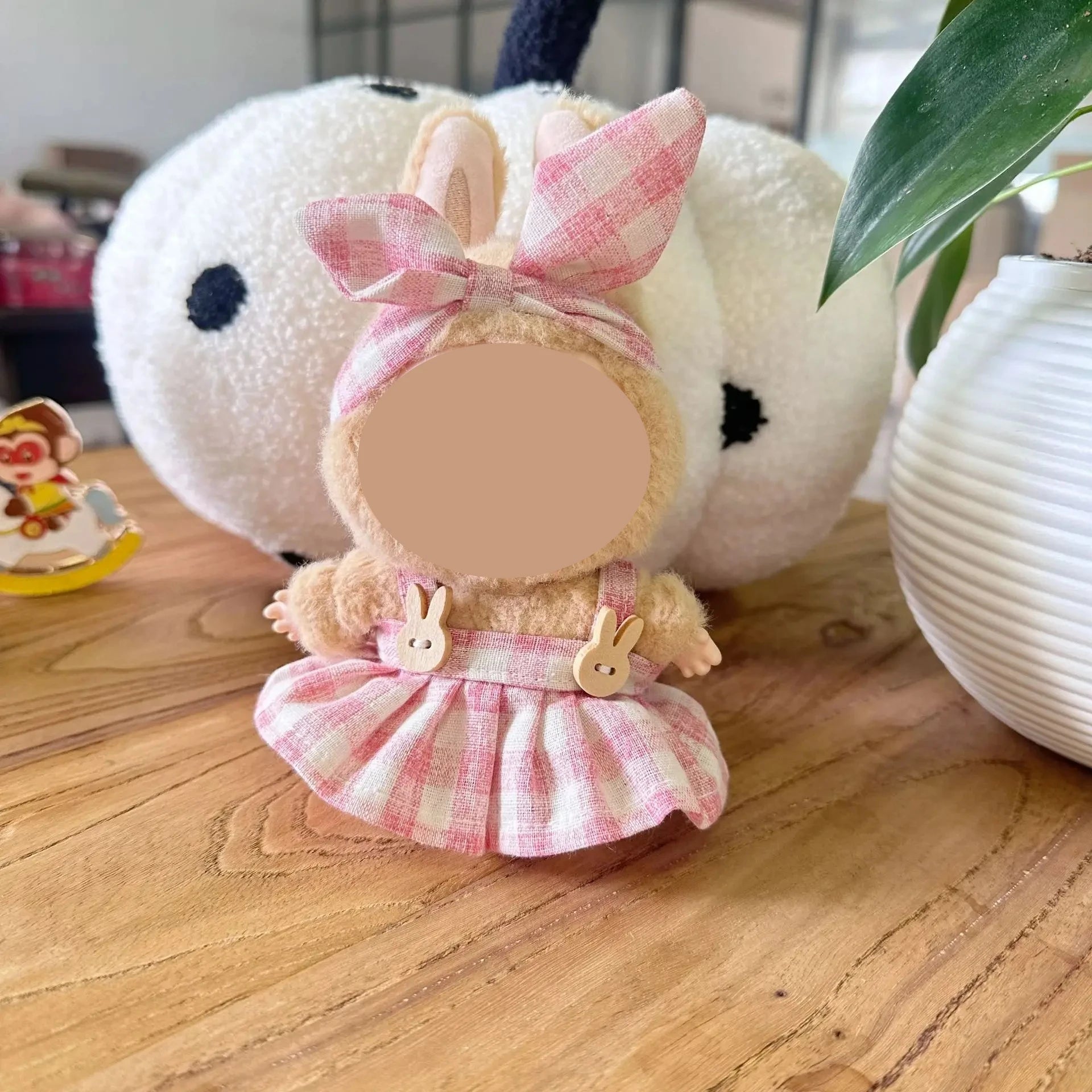 17cm Labubu & K-Pop Idol Mini Plush Doll Clothes Outfit Set Plush Doll Clothes Zpaxo