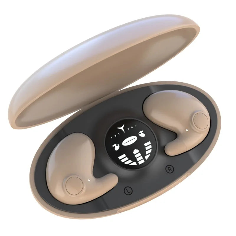 Invisible Sleep Wireless Earphone TWS Bluetooth 5 3 Headphones Hidden Zpaxo Khaki