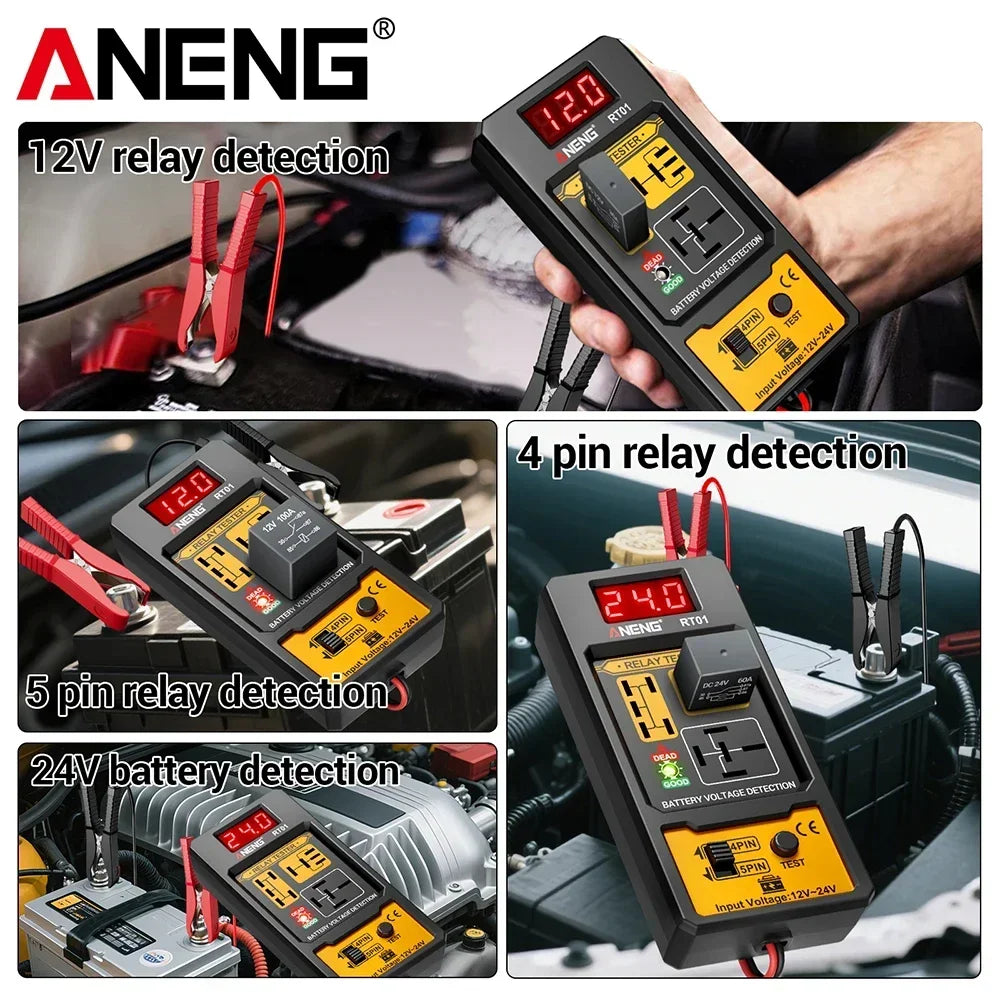 ANENG RT01 Digital 4 5 11-25V Universal Pins Car Battery Vehicle