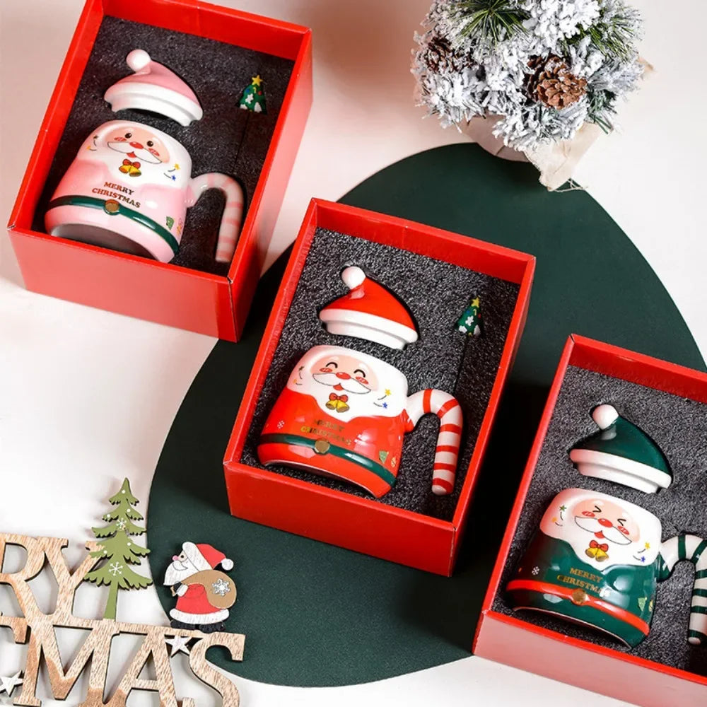Creative Santa Claus Mug Box Christmas Gifts Ceramic Cups Souvenirs