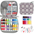 Portable Sewing Kit Complete Set with Threads Needles Scissors Tape Measure Buttons Embroidery Thread Handwork Sewing Tools Kit Zpaxo Snowflake print