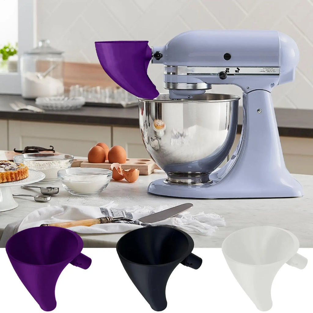 Flour Funnel Food Mixers Accessories Spillproof Flour Funnel for Baking Cooking Home Dining Room Restaurant Kitchen Zpaxo