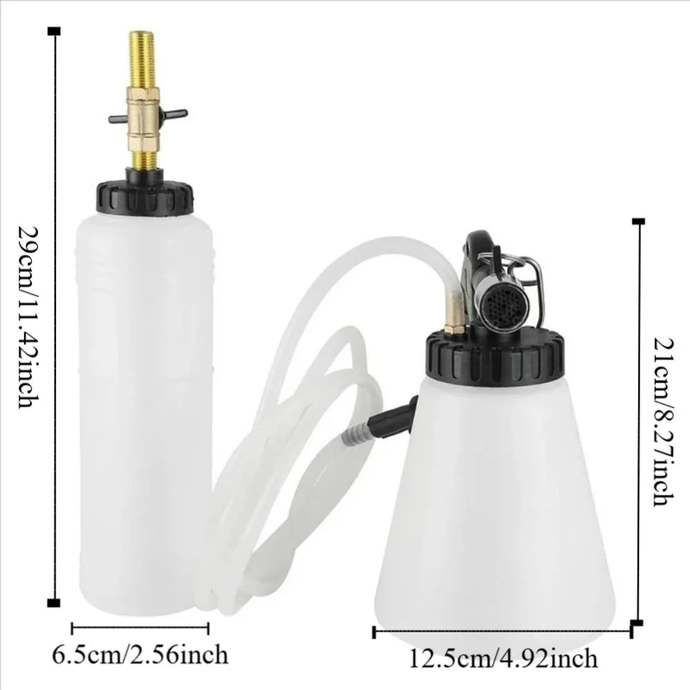 Vacuum Tool Car Brake Bleeder Hydraulic Brake Pneumatic System Oil Change Purge Tank Clutch Fluid Capacity Hydraulic Pumping Kit Zpaxo