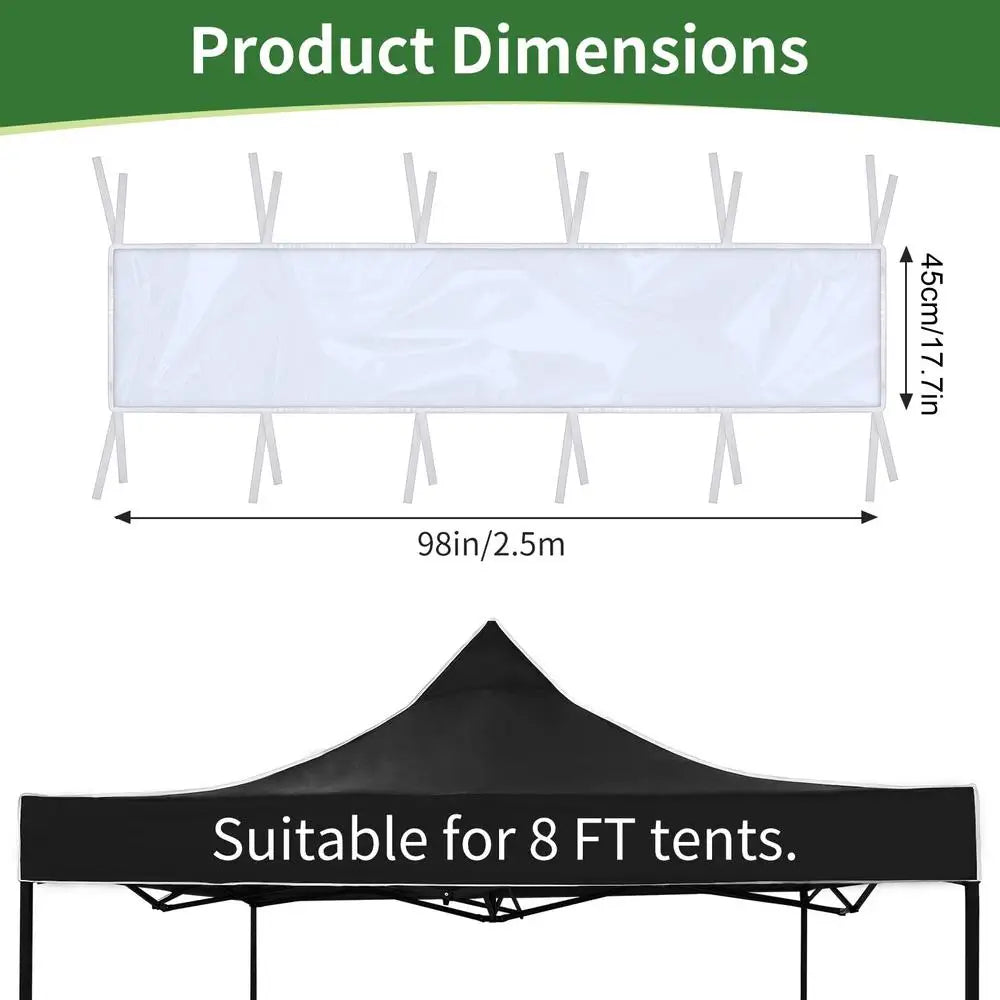 Rain Gutter Canopy Tent Detachable Transparent Instant Accessory