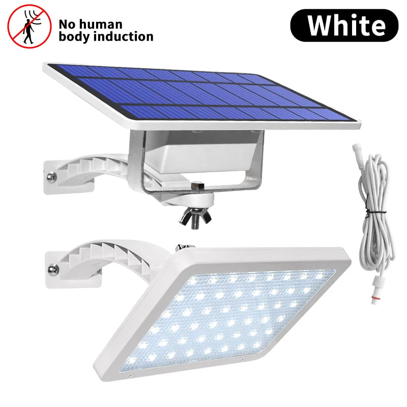 Super Bright 48LED Outdoor Solar Lamp with Motion Detector Waterproof 5500mAh Solar Garden Light for Wall Lighting Zpaxo white without sensor