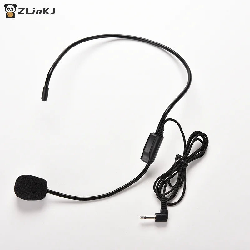 ▶1Pcs Professional 3.5MM Wired Microphone Headset Megaphone Radio Speaker Voice Clear Sound Mic For Conference Zpaxo