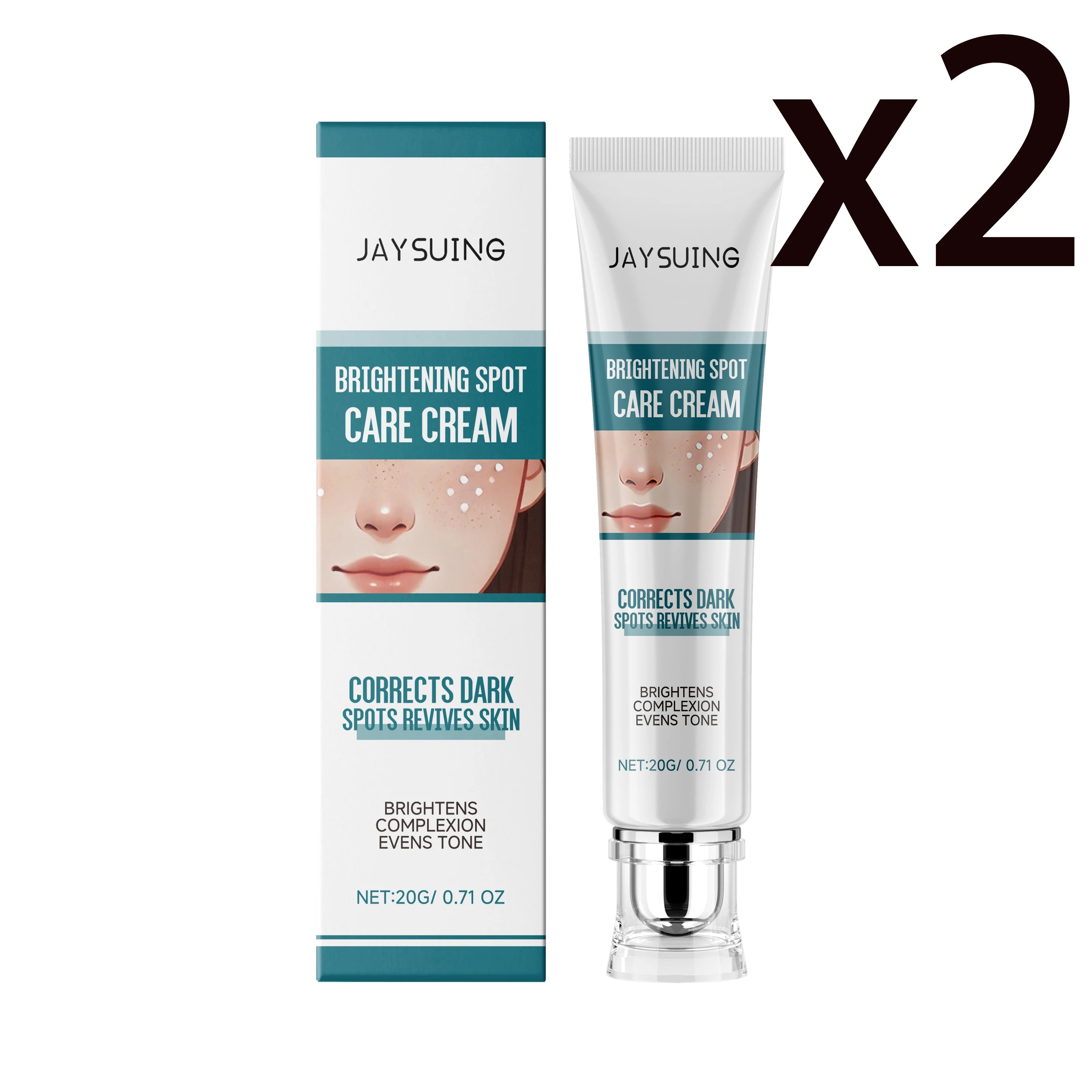 Jaysuing Glow Brighten Face Cream – Niacinamide Dark Spot Cream Brightening Face Cream Zpaxo 2x20g