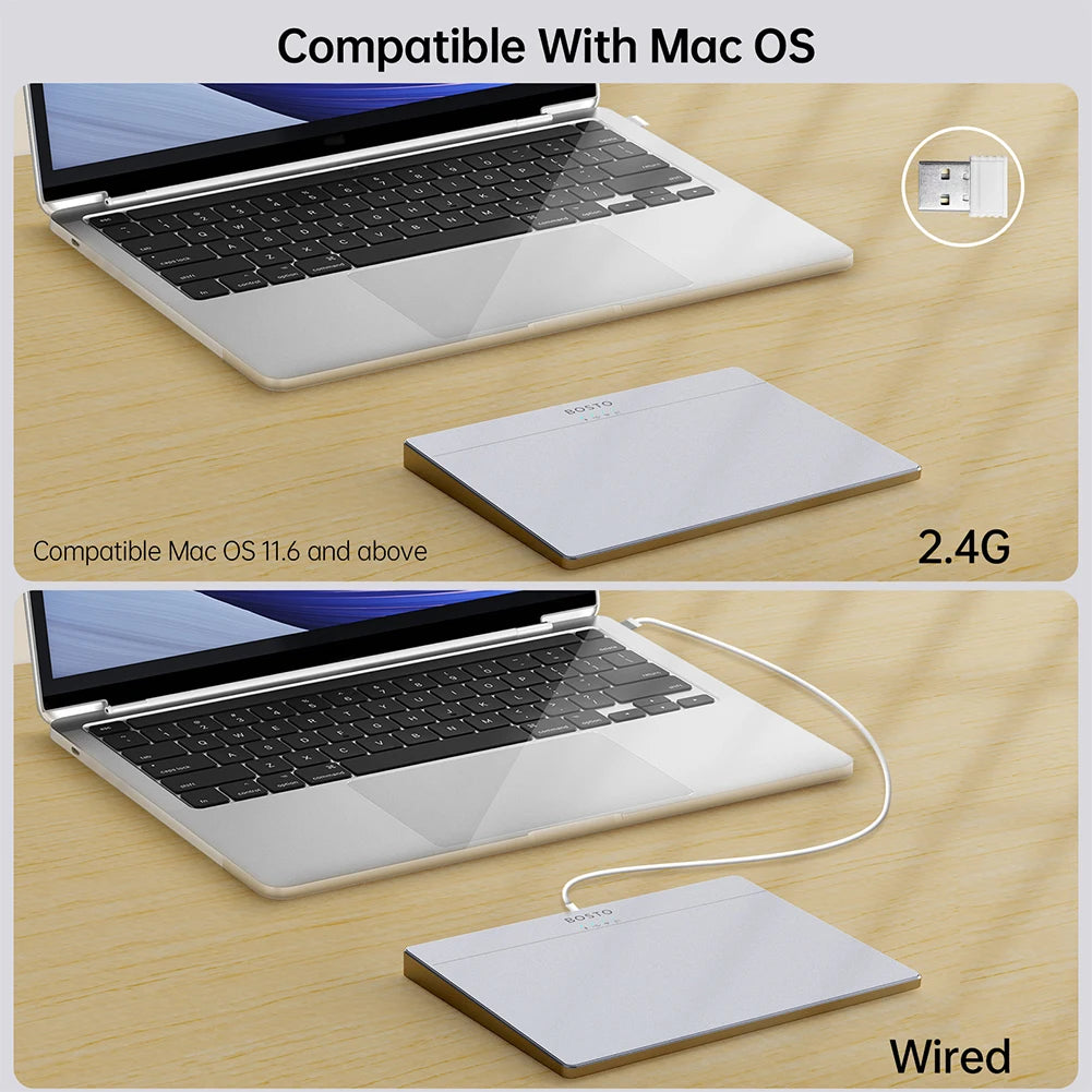 Bluetooth-compatible Touchpad Precision Haptic Feedback Portable