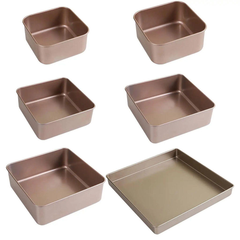 Rectangle Bread Pan Loaf Tin Roasting Easily Cleaning Heavy Duty Baking Deep Rectangular Baking Pan Nonstick Bakeware Zpaxo 8 inch