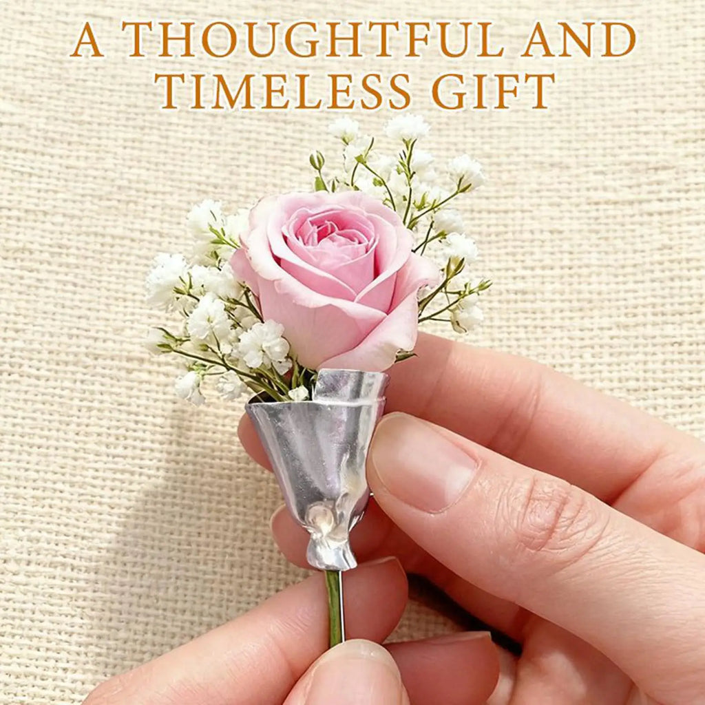 Bouquet Holder Lapel Pins Decorative Wedding Clothing Clips Cloth Flower Brooches for Wedding Party Birthday Commuting Sweater Zpaxo