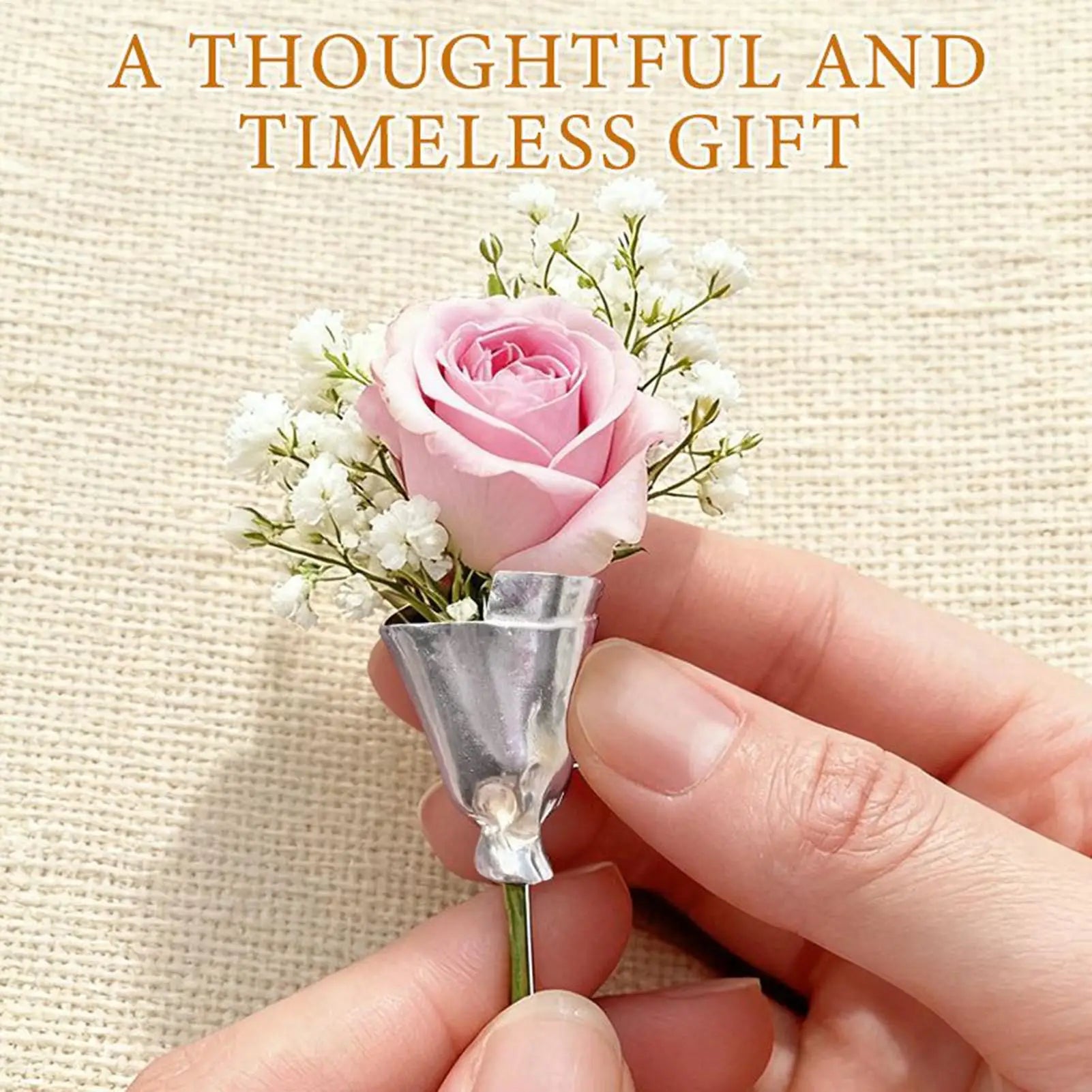 Bouquet Holder Lapel Pins Decorative Wedding Clothing Clips Cloth Flower Brooches for Wedding Party Birthday Commuting Sweater Zpaxo