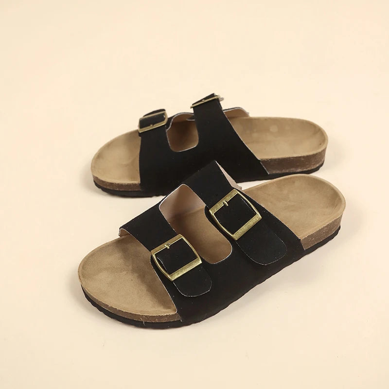 Classic Double Button Sandals Women's Summer Shoes Outdoor