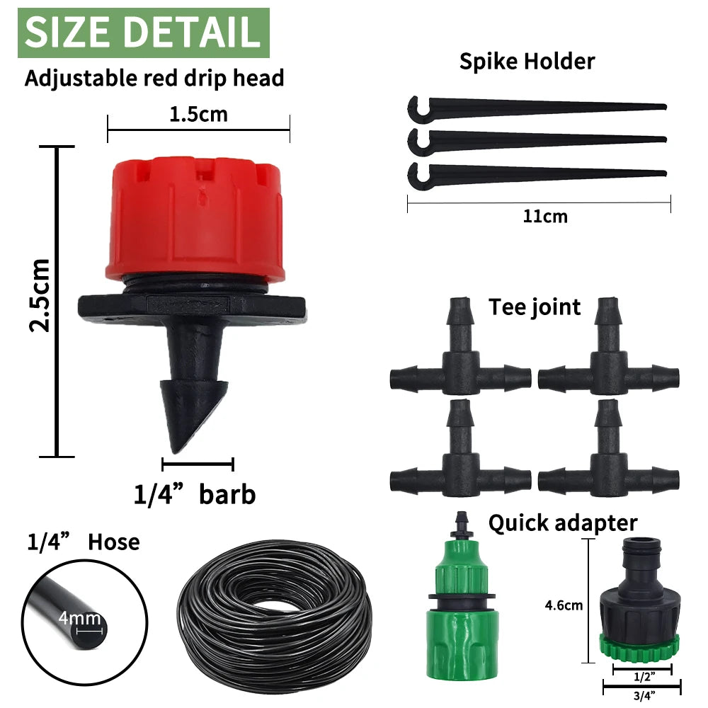 Micro Drip Irrigation System Portable 20M Automatic Watering