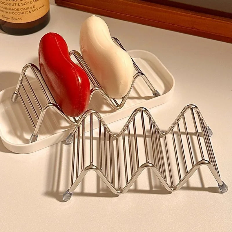 Stainless Steel Soap Rack Drainage Tray Multifunctional Bathroom