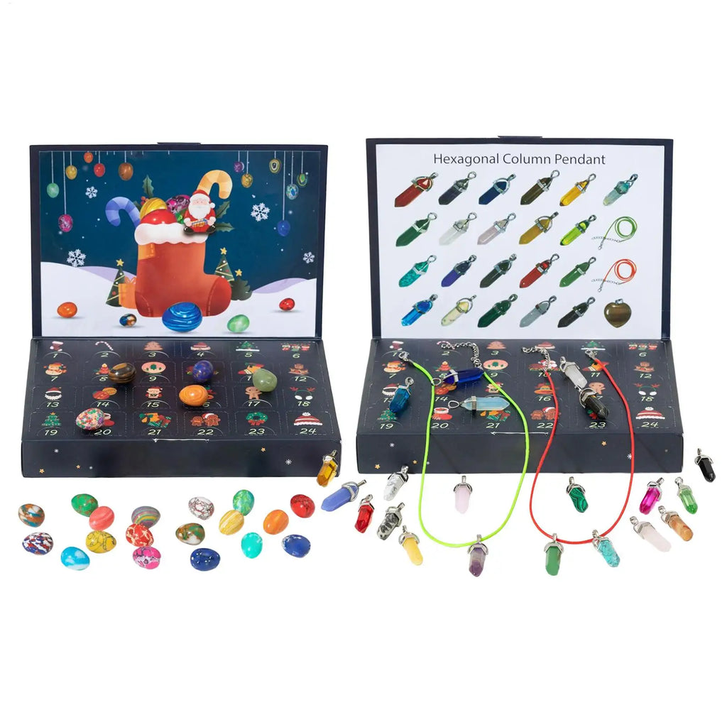 Crystal Advent Calendar 24 Days Christmas Countdown Pendant Girls