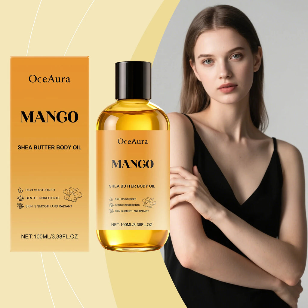 OceAura Mango & Shea Anti-Aging Firming Body Oil – Dry Skin Firming Body Oil Zpaxo