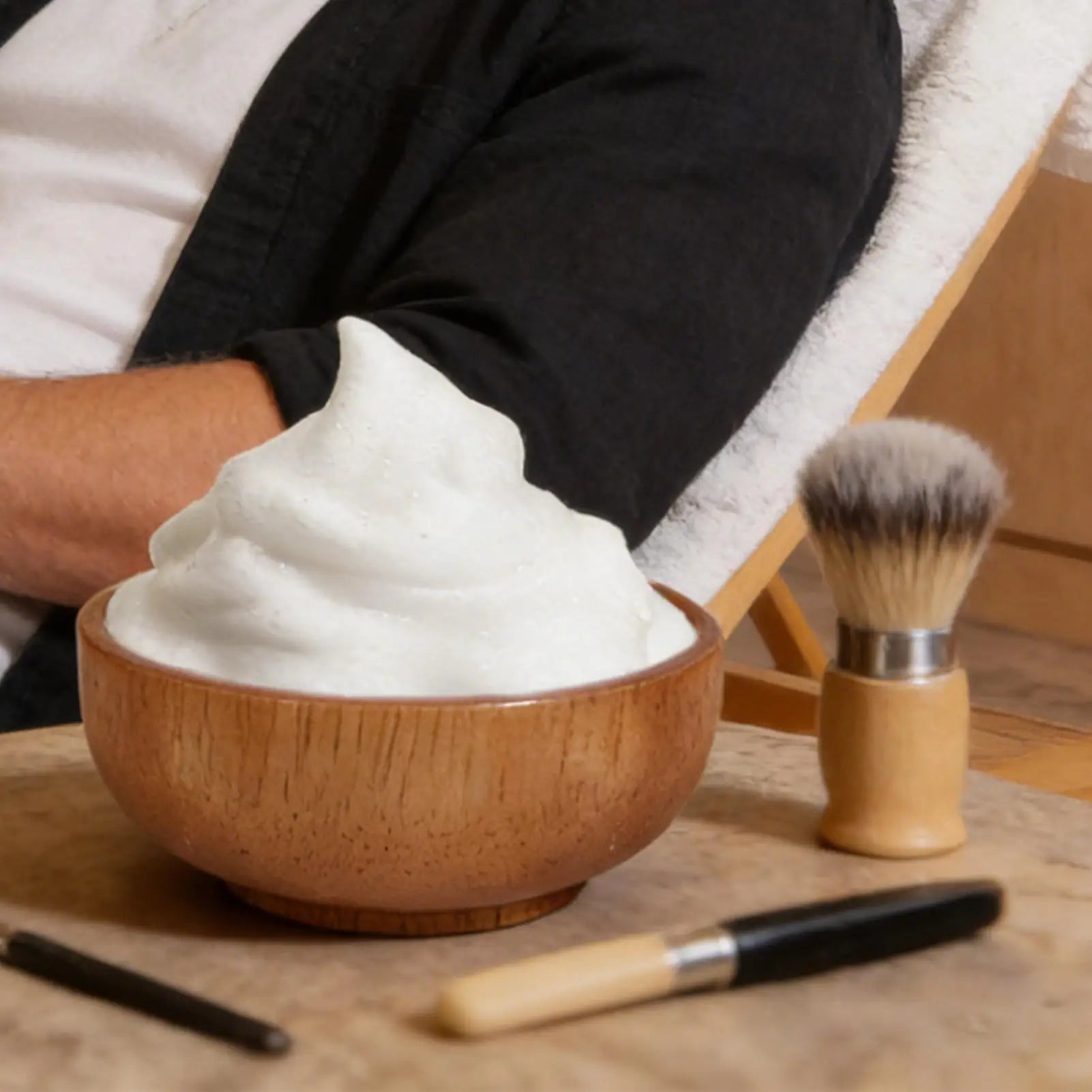 Wooden Shaving Bowl with Lid – Lather & Cream Holder Shaving Bowl Zpaxo