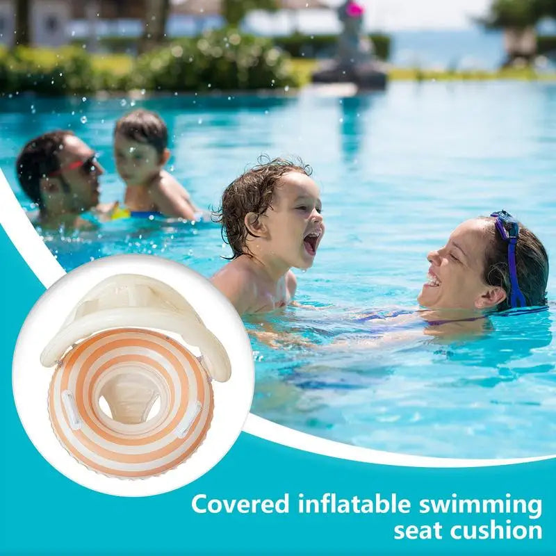 Baby Float Inflatable Toddler Swim Aid Lollipop UV Protection Shelter Zpaxo