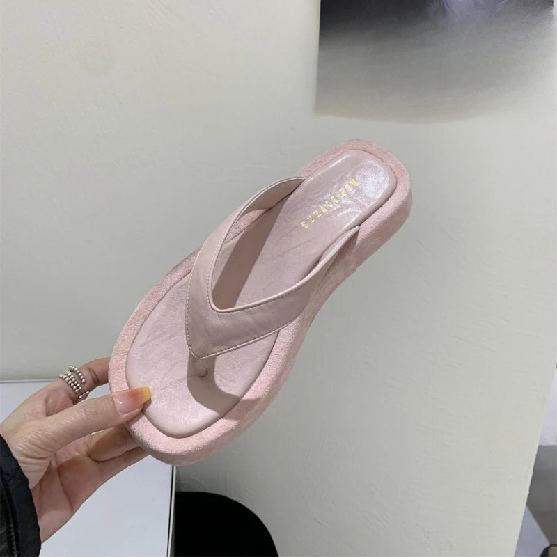 2026 Slippers Casual Women's Shoes Platform Slides Shale Female Beach