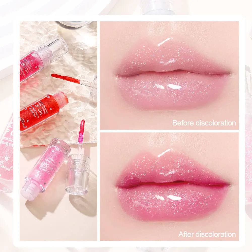 Lip Oil, Lip Gloss, Long-Lasting Moisturizing Tinted Lip Oil, Natural Color, Soft and Smooth Lips, Non-Sticky Glossy Finish, Lipstick Base Lip Gloss Zpaxo