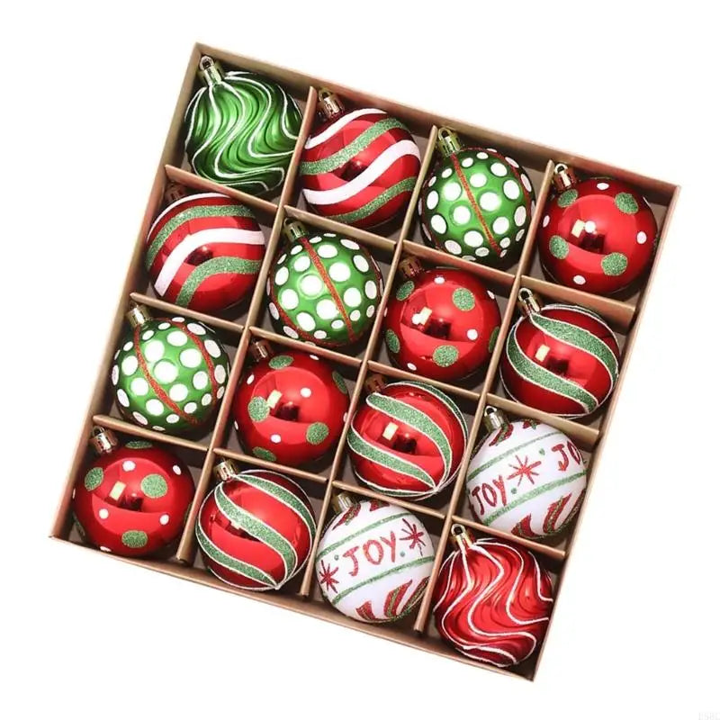 Glittering Christmas Ball Baubles Ornament Shatterproof Tree Hangings