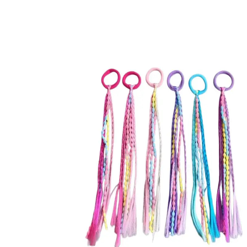 3pcs random Multi-Color Hair Braids – Wig Braids, High Ponytail & Boxing Braid Bands, Additions Set Zpaxo