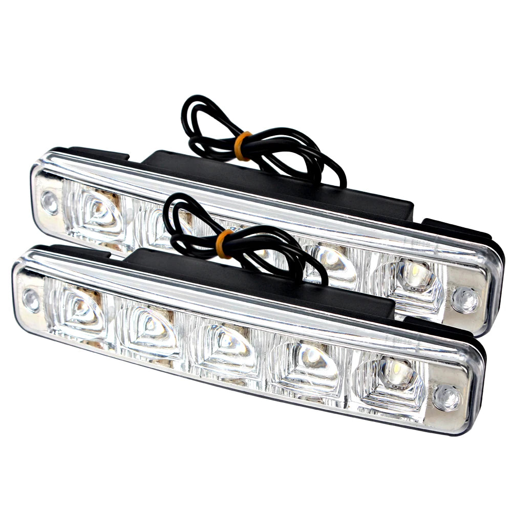 DRL Daytime Running Light Car Lights Styling 5 LEDs Universal Daylight
