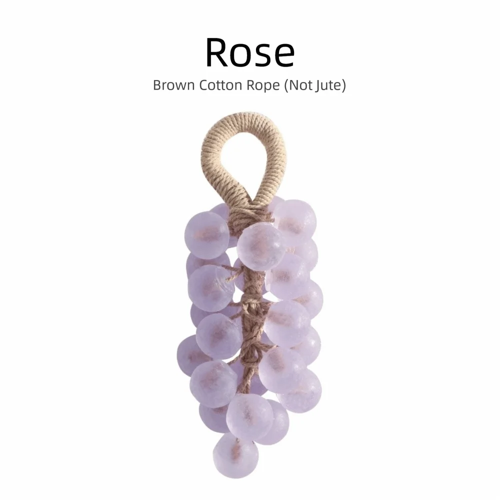 Handmade Grape Soap Rope Clear Whole Bunch Cluster Bar Crystal DIY Zpaxo light purple round