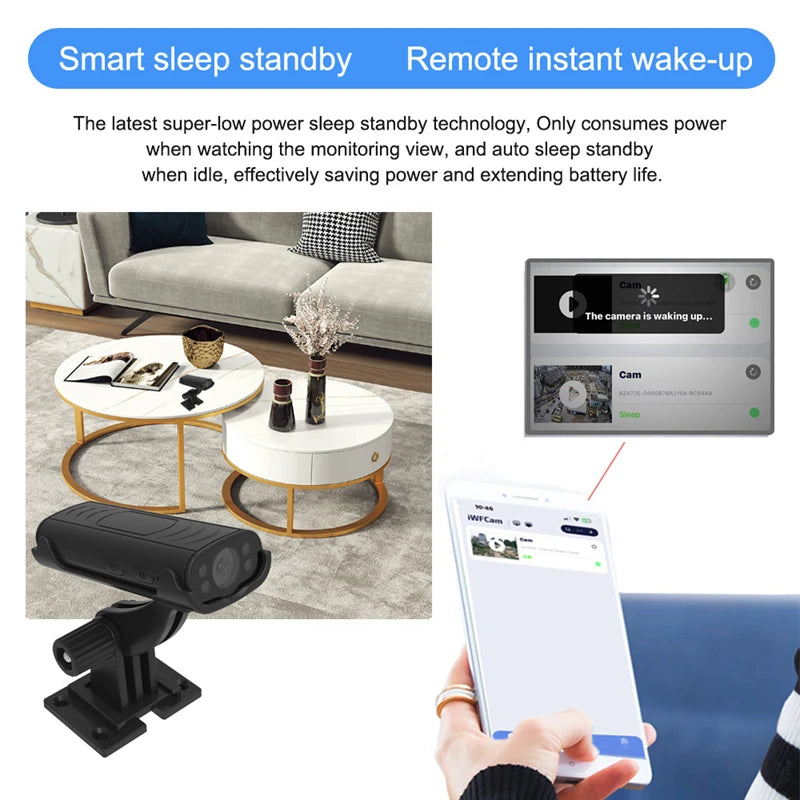Wireless Security Camera 1080P HD Rechargeable Battery Powered Wifi