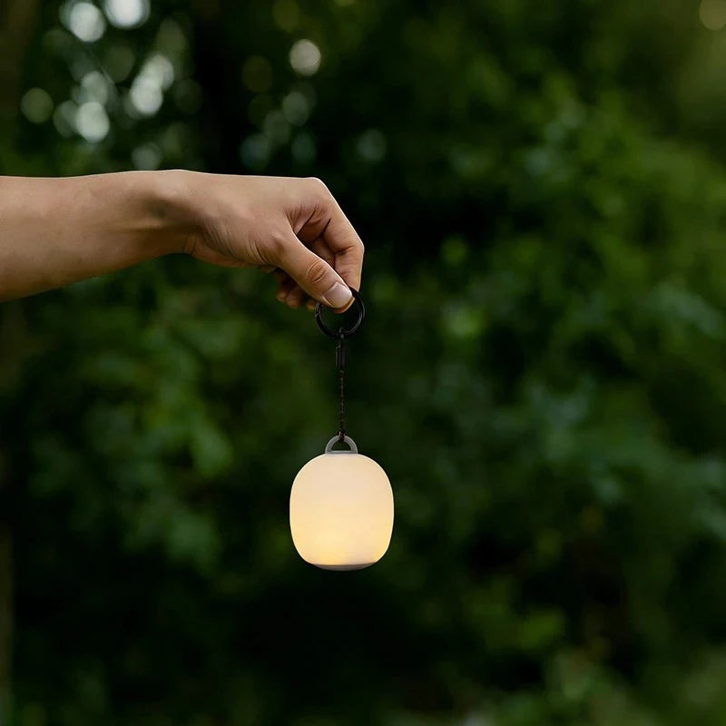 Portable Camping Lantern Rechargeable LED Picnic Lamp MINI Egg-Shaped Squeeze Silicone Light for Outdoor Cozy Ambience Zpaxo