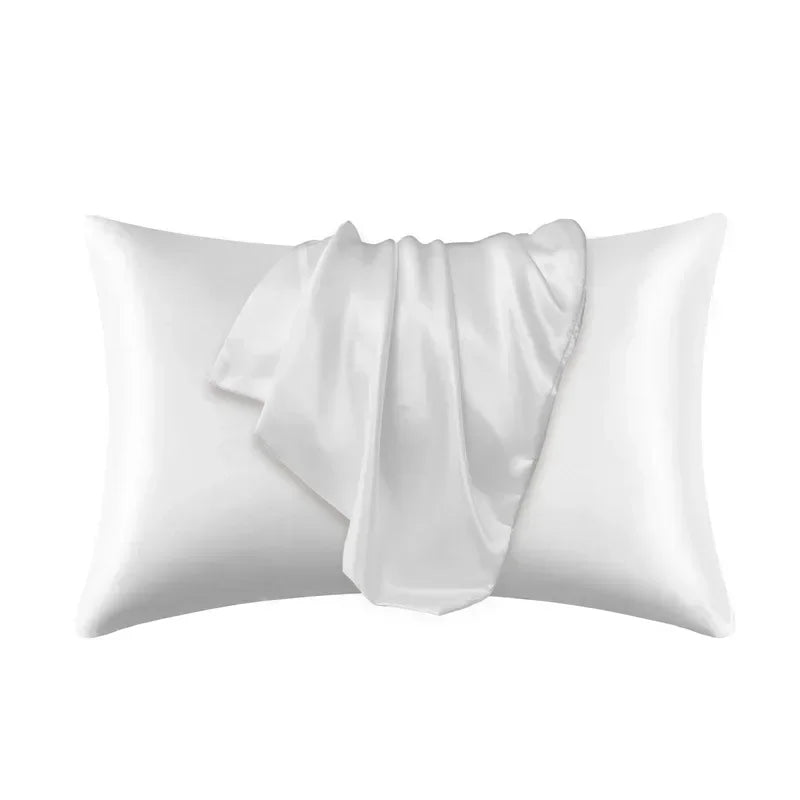 100 Natural Mulberry Silk Pillowcase Hair Skin Protection Anti-frizz Zpaxo White 51x66cm