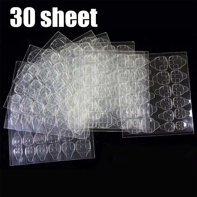 Double-Sided Nail Glue Adhesive Tabs – Waterproof Jelly Stickers