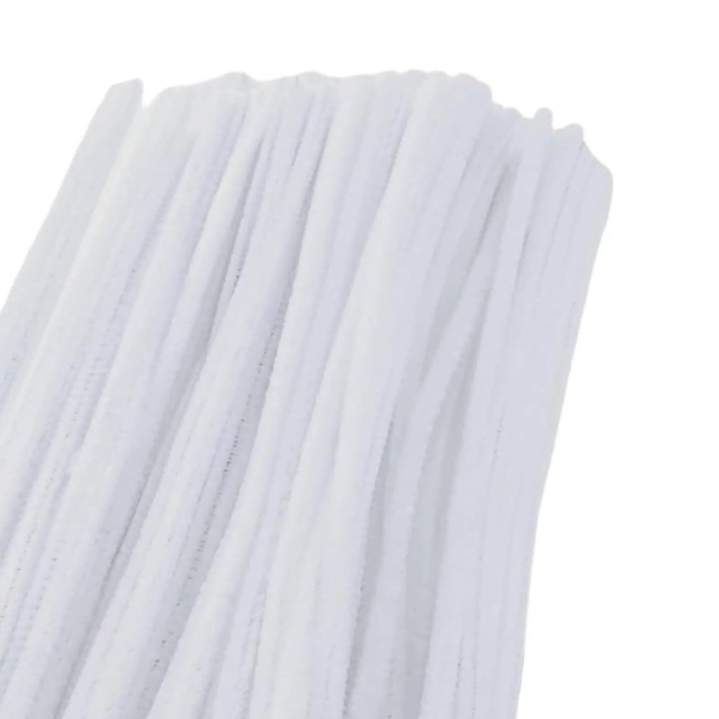 100Pcs Plush Chenille Stems 6mm x 12inch Flexible Pipe Cleaners Kids Educational Toy for Art Projects Decorations DIY Crafts Zpaxo