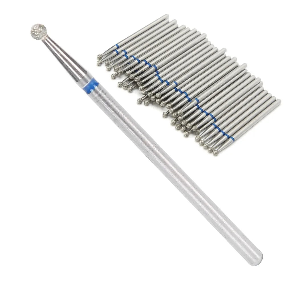 Ball Head Spherical Nail Drill Bits Diamond Texture Replacement Zpaxo Light Grey