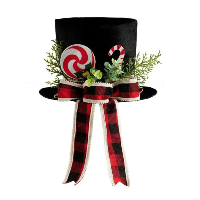 Stylish Black Cloth Christmas Star Ornament Ribbon Bowknot Tree
