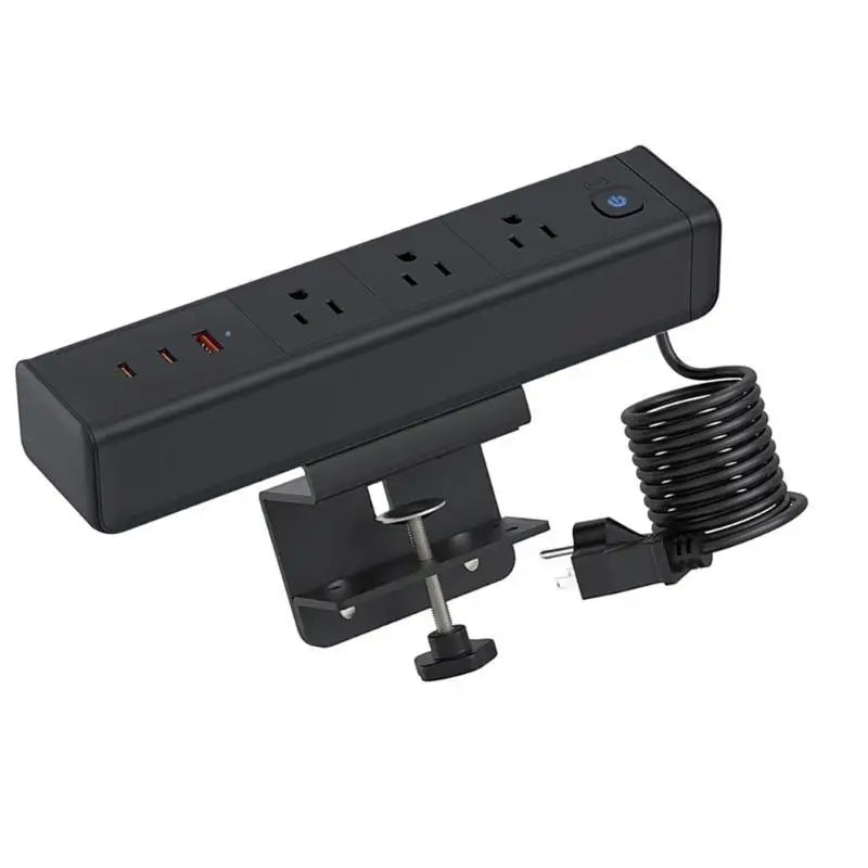 Y1UB Multidevice Charging Hubs 65W USB C Fast 3AC Outlets Clamp Desk